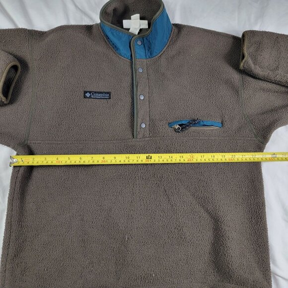Vintage Columbia Mens Medium Brown Pullover Sweater Made In USA Casual Outdo - Picture 6 of 9